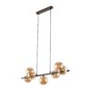 NILOS BLACK / GOLD LAMPA SUFITOWA 5PŁ