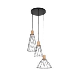MODESTO WOOD SOSNA LAMPA WISZACA 3 KOŁO