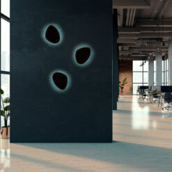 STONE BLACK KINKIET 3 STONE BLACK KINKIET 3