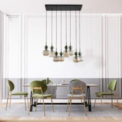 SOPHIA GREEN COGNAC LAMPA WISZĄCA 8XE14 SOPHIA GREEN COGNAC LAMPA WISZĄCA 8XE14