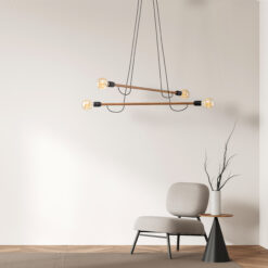 HELIX WOOD ORZECH LAMPA WISZĄCA 4 HELIX WOOD ORZECH LAMPA WISZĄCA 4