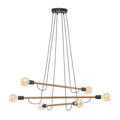 HELIX WOOD ORZECH LAMPA WISZĄCA 6 HELIX WOOD ORZECH LAMPA WISZĄCA 6