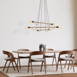 HELIX WOOD ORZECH LAMPA WISZĄCA 6 HELIX WOOD ORZECH LAMPA WISZĄCA 6