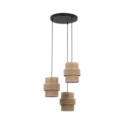 CALISTO JUTA LAMPA WISZACA 3 KOŁO CALISTO JUTA LAMPA WISZACA 3 KOŁO