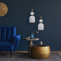 SOPHIA COGNAC WHITE LAMPA WISZACA 1XE14