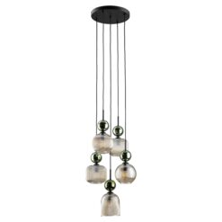 SOPHIA GREEN COGNAC LAMPA WISZĄCA 5XE14