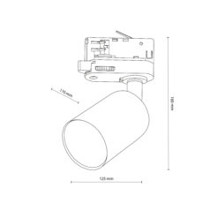 TRACER TRÓJOBWODOWY TOP WHITE 1 GU10 TRACER TRÓJOBWODOWY TOP WHITE 1 GU10