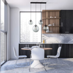 ESME GRAPHITE LAMPA WISZĄCA 4 LISTWA