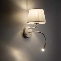 MAJA WHITE KINKIET 2 E27 + G9 + USB