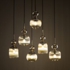 SOPHIA COGNAC LAMPA WISZĄCA 6XE14