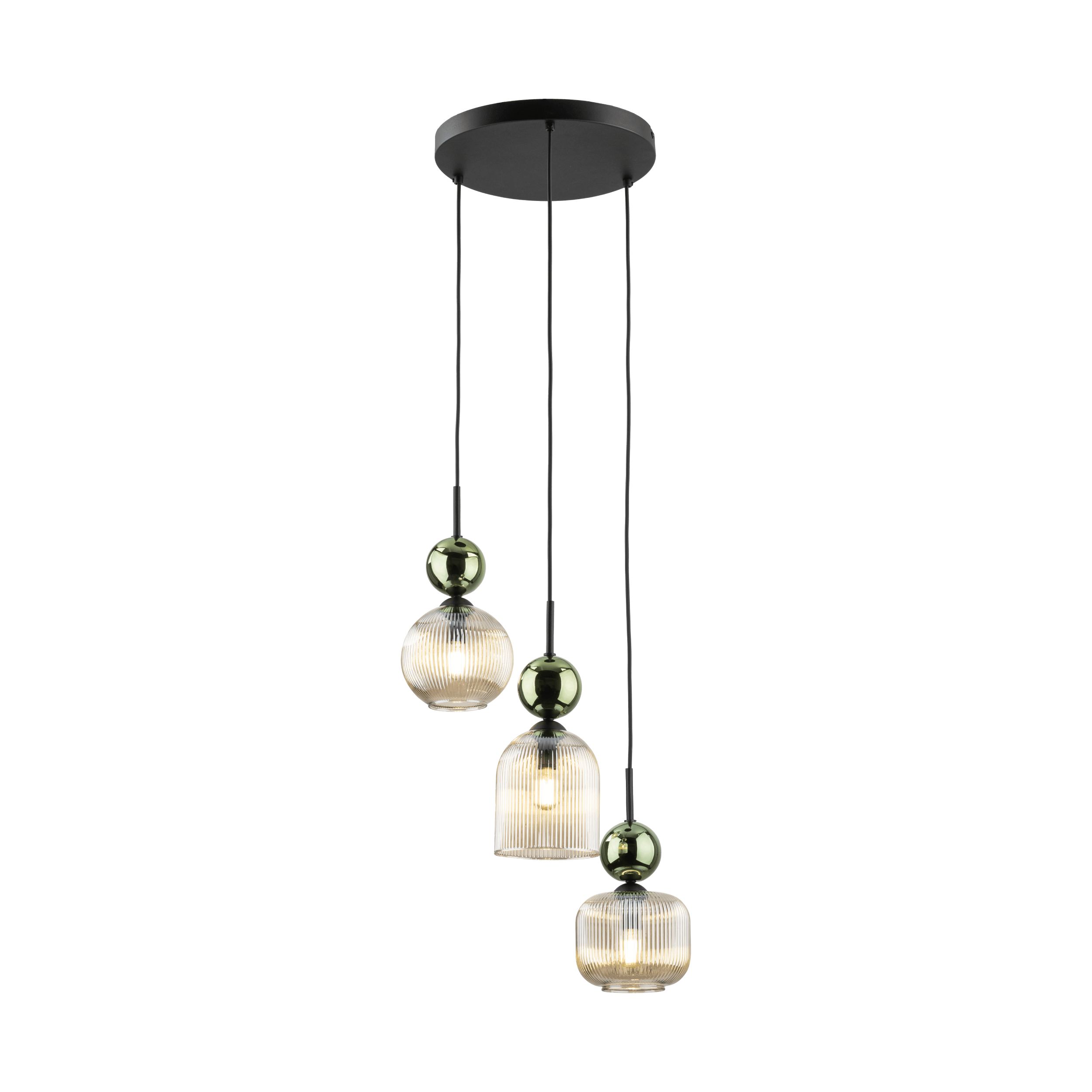 SOPHIA GREEN COGNAC LAMPA WISZĄCA 3XE14 SOPHIA GREEN COGNAC LAMPA WISZĄCA 3XE14