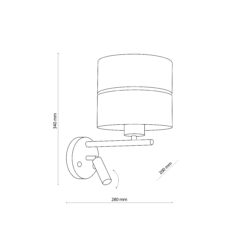 HILTON BLACK/GOLD KINKIET 2 E 27 + G9