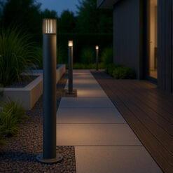 RIBO GRAY LAMPA PODŁOGOWA IP54 1XE27