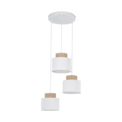 DUO WHITE JUTA LAMPA WISZACA 3 KOŁO DUO WHITE JUTA LAMPA WISZACA 3 KOŁO
