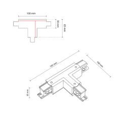 TRACER TRÓJOBWODOWY BLACK ŁĄCZNIK T LEFT-1