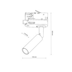 TRACER TRÓJOBWODOWY LAGOS BLACK 1 G9