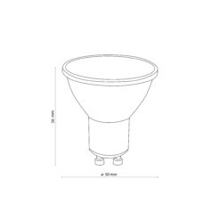 ŻARÓWKA GU10 BLACK 5W WARM WHITE 3000 K