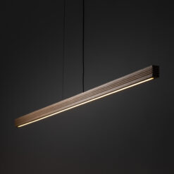 VIGA WOOD LED SOSNA SZCZOTKOWANA ORZECH LAMPA WISZĄCA