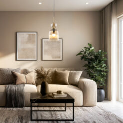 SOPHIA COGNAC LAMPA WISZACA 1XE14