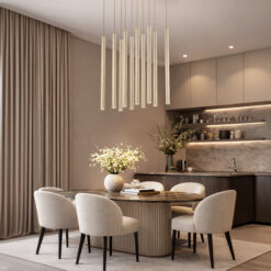 FERRO SABIA CHAMPAGNE LAMPA WISZĄCA 10XG9 LISTWA