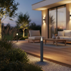 RIBO GRAY KINKIET IP54 2XE27