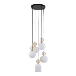 SOPHIA COGNAC WHITE LAMPA WISZACA 5XE14