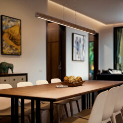 VIGA WOOD LED SOSNA SZCZOTKOWANA ORZECH LAMPA WISZĄCA