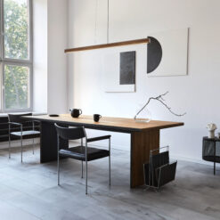 VIGA WOOD LED SOSNA SZCZOTKOWANA ORZECH LAMPA WISZĄCA