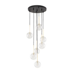 NILOS BLACK / GOLD LAMPA WISZĄCA 7