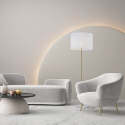 UMBERTO WHITE GOLD LAMPA PODŁOGOWA 1
