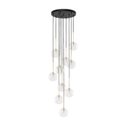 NILOS BLACK / GOLD LAMPA WISZĄCA 10