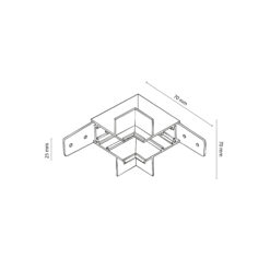 MAGNETIC EASY ŁĄCZNIK BLACK KĄTOWY WEWNĘTRZNY DO SZYNY PODTYNKOWEJ