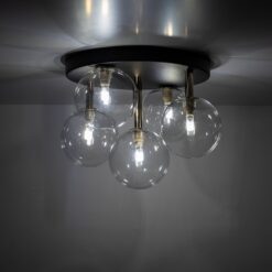 NILOS BLACK / GOLD LAMPA SUFITOWA 5PŁ