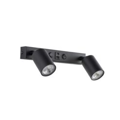 NEX BLACK KINKIET 2XGU10 / USB