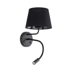 MAJA BLACK KINKIET 2 E27 + G9