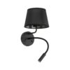 MAJA BLACK KINKIET  2 E27+ G9 + USB