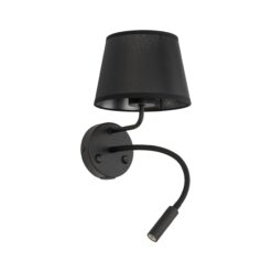 MAJA BLACK KINKIET  2 E27+ G9 + USB