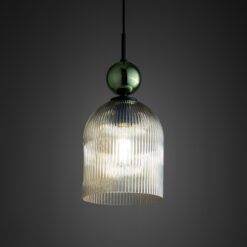 SOPHIA BIG GREEN COGNAC LAMPA WISZĄCA 1XE27