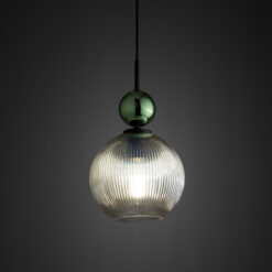 SOPHIA BIG GREEN COGNAC LAMPA WISZĄCA 1XE27