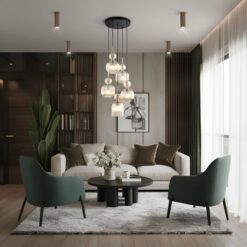 SOPHIA COGNAC LAMPA WISZACA 5XE14