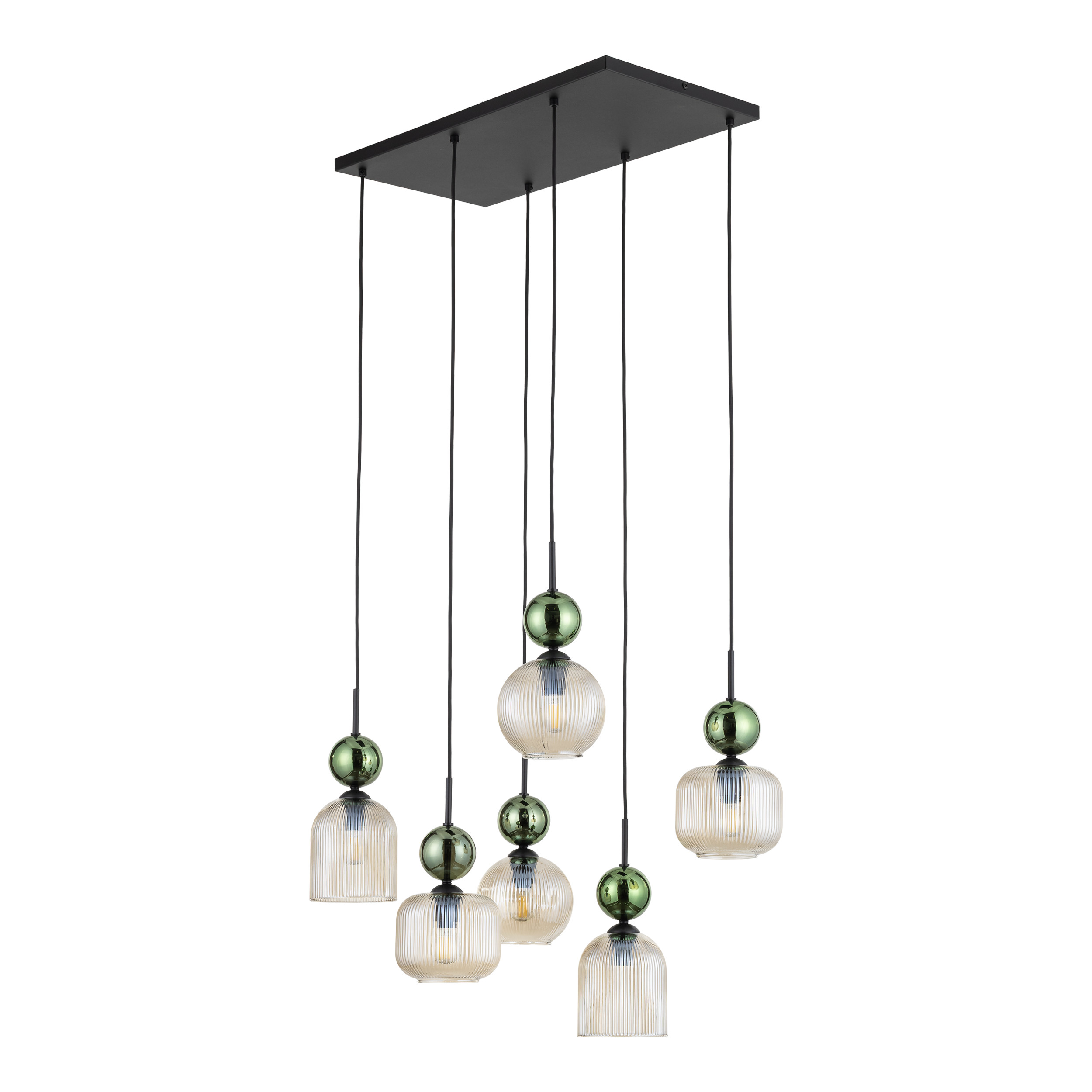 SOPHIA GREEN COGNAC LAMPA WISZĄCA 6XE14 SOPHIA GREEN COGNAC LAMPA WISZĄCA 6XE14