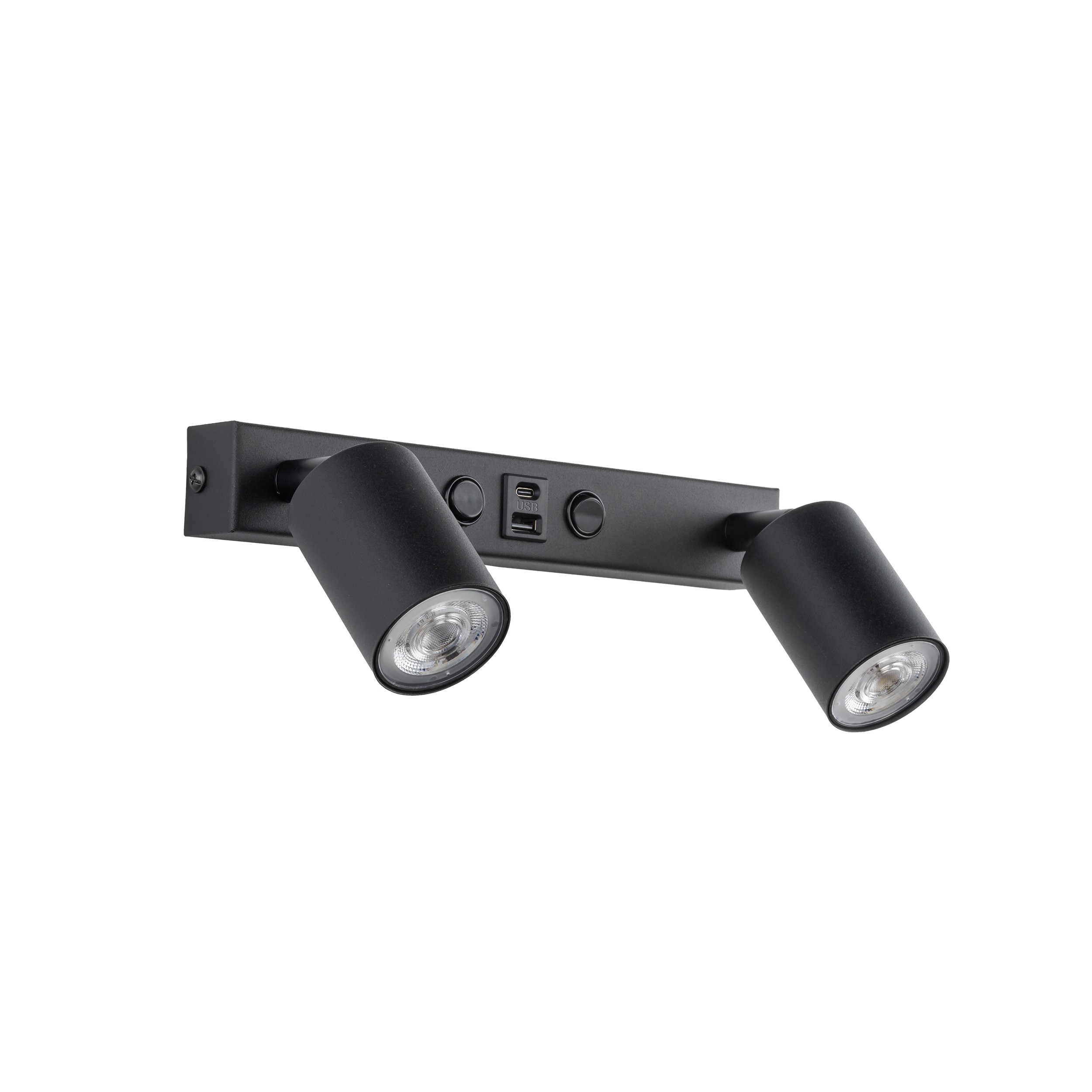 NEX BLACK KINKIET 2XGU10 / USB NEX BLACK KINKIET 2XGU10 / USB