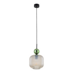 SOPHIA BIG GREEN COGNAC LAMPA WISZĄCA 1XE27