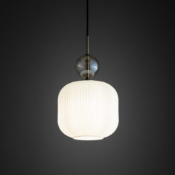 SOPHIA BIG COGNAC WHITE LAMPA WISZĄCA 1XE27
