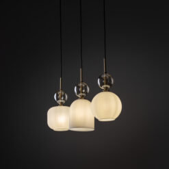 SOPHIA COGNAC WHITE LAMPA WISZĄCA 3XE14