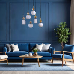 SOPHIA COGNAC WHITE LAMPA WISZĄCA 6XE14