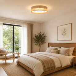 DORMA WOOD JUTA LAMPA SUFITOWA 4XE27