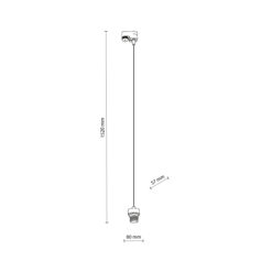 TRACER BLACK 1 ZAWIESZENIE E27 1,5M