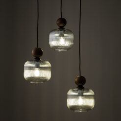 BALLO ORZECH LAMPA WISZĄCA 3XE14 KOŁO