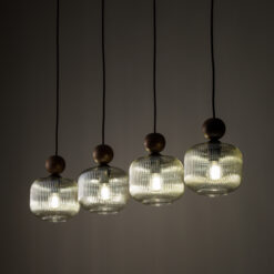 BALLO ORZECH LAMPA WISZĄCA 4XE14 LISTWA
